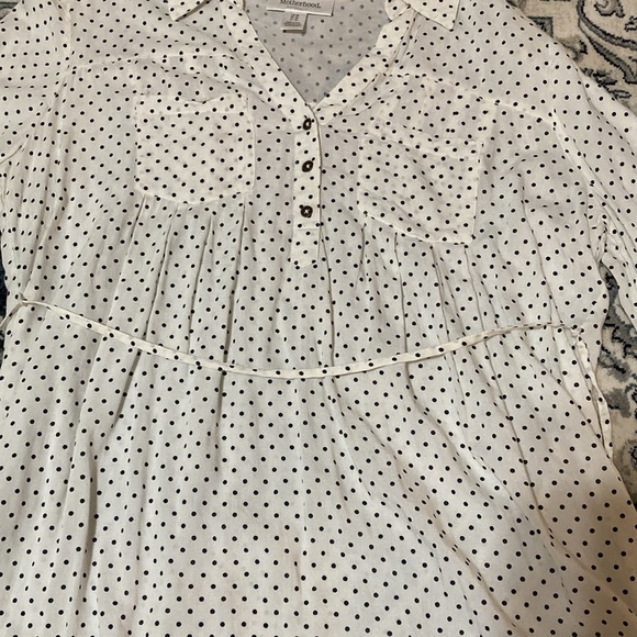 Motherhood Maternity Polka-Dot Blouse/Tunic, NWOT - Picture 5 of 5